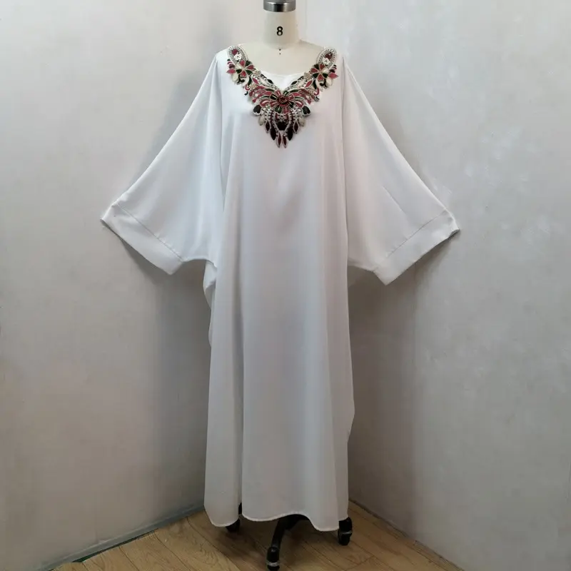 Vestido Abaya musulmán islámico para mujer, ropa de gran tamaño de manga larga de pavo, Dubai, venta al por mayor