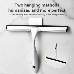 Tất cả các mục đích thép không gỉ vòi hoa sen cửa sổ giống cây chổi gạt nước 10 ''inch với dính móc hút cup phòng tắm Cleaner gương công cụ - Product Image 4