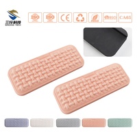 Tapis de jeu de bureau personnalisé rose corail clair avec protection d'angle, tapis de souris gaming à nœud avec coussin en mousse à mémoire de forme, en stock pour le bureau