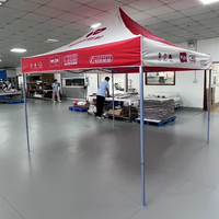 Tente pop-up d'auvent de cadre en aluminium de tissu enduit de PVC personnalisé ignifuge résistant pour l'étal de marché/marché alimentaire/détaillant