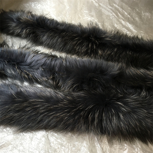 Pelo grueso Invierno <span class=keywords><strong>Real</strong></span> <span class=keywords><strong>Raccoon</strong></span> <span class=keywords><strong>Fur</strong></span> Hood Trim - Product Image 6