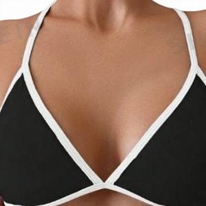 Sz003 2026 Bikini de estilo femenino con bloques de color y cordones, de color liso, con contraste de colores, <span class=keywords><strong>sexy</strong></span>, para comercio transfronterizo euroamericano - Product Image 2