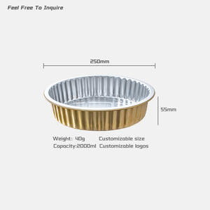 Barquette alimentaire jetable ronde en <span class=keywords><strong>aluminium</strong></span> pour plats à emporter et restaurants, directement de l'usine - Product Image 2