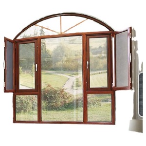 Ventanas Corredizas de Aleación de Aluminio con Malla de Fibra de Vidrio, Apertura Vertical, Diseño Contemporáneo para Control de Insectos - Product Image 1