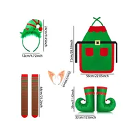 Decoraciones navideñas Navidad vacaciones cocina delantal botas calcetines Accesorios de fiesta ropa de propósito especial accesorios de rol