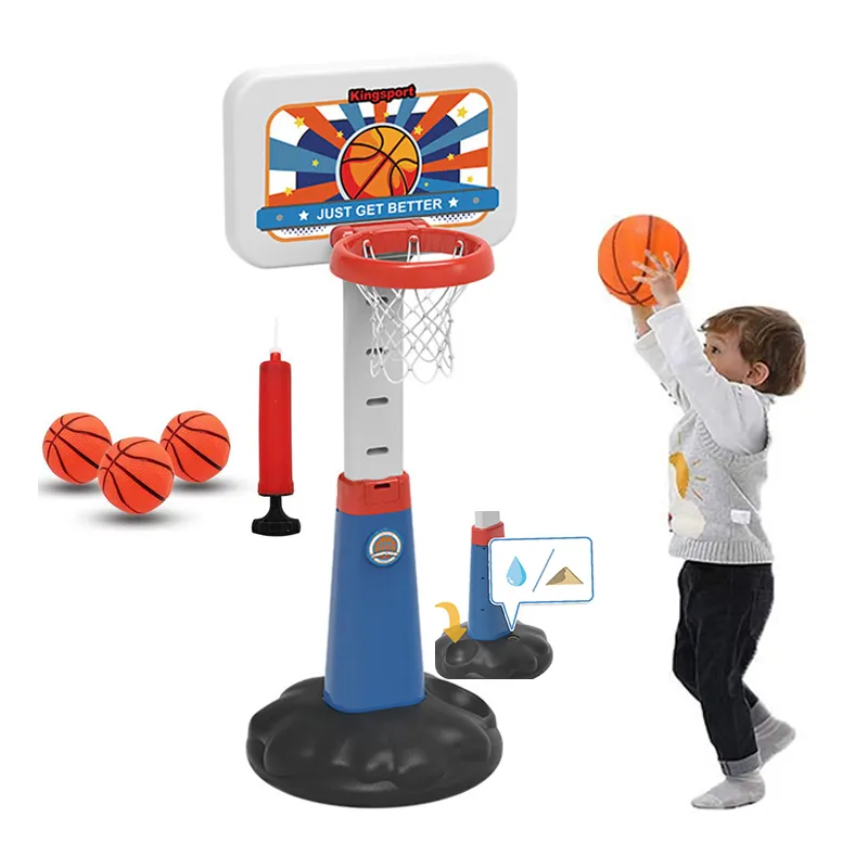 Juego de aro de baloncesto personalizado para niños y niñas, Set de aro de baloncesto de interior y exterior, altura ajustable, CPC