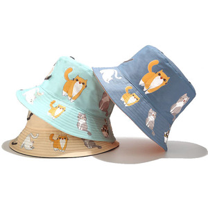 Sombrero de Pescador con Estampado de Gato de Dibujos Animados 2022 para Mujer, Sombrero de Panamá, Gorra de Pesca, Sombrero de Sol de Verano para Regalo de Novia - Product Image 1