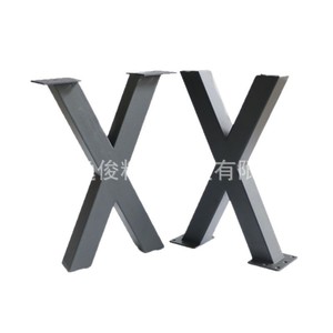 Estructura de Mesa Minimalista en Forma de X, Patas de Muebles Resistentes de Acero al Carbono Negro para Uso Comercial y de Oficina - Product Image 2