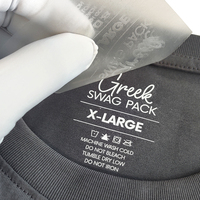 Vente en gros de vêtements personnalisés Presse à repasser à chaud Étiquette de lavage sans étiquette Étiquette de cou Logo Impression d'étiquettes par transfert thermique pour T-shirts