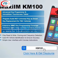 Programmateur de clés For Maxim Km100e avec détection d'immobilisation, diagnostic de pannes automobiles et outil de mise à jour en ligne