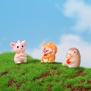 Figuras de animales en miniatura, decoración de jardín de resina, animales lindos para interiores y exteriores, accesorios para macetas de plantas - Product Image 3