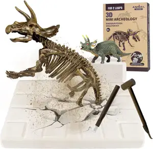 Paleontologia ciência arqueológica dinossauro, fósculos brinquedo dinossauro escavação fóssil cavar kit fora osso brinquedo para crianças