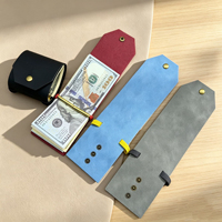 Cadeau promotionnel pour hommes et femmes : Portefeuille créatif en cuir pour espèces, pochette élégante en cuir pour ranger en toute sécurité les dollars américains