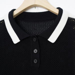 Maglioncino <span class=keywords><strong>Polo</strong></span> da uomo a <span class=keywords><strong>manica</strong></span> <span class=keywords><strong>lunga</strong></span> inverno primavera spesso in pile stampato con scollatura stile ODM - Product Image 3