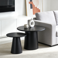 Table basse moderne de haute qualité, design moderne, meubles de salon en métal, ronde, simple