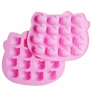 Kitty Cat Pink <b>Silicone</b> Mold 16 Cavity For Chocolate Soap Cake <b>Baking</b> DIY Flexible Reusable Food Safe - Product Image 3
