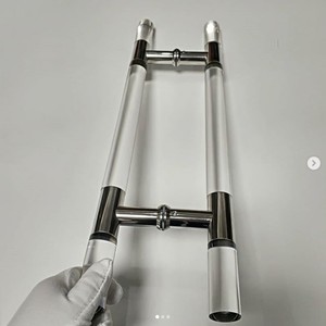 HLD-010 Kristal Pintu Menangani Plastik <span class=keywords><strong>Handle</strong></span> Pintu Utama Gagang Pintu - Product Image 1