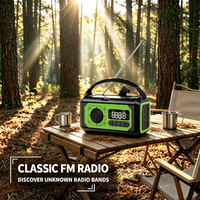 Fabrik-Großhandel Tragbares FM AM SW Radio Hochempfindliches Wiederaufladbares Multiband-Radio mit Eingebauter Lithium-Batterie