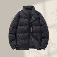 Veste en duvet pour homme personnalisée, veste d'hiver épaisse et chaude, tendance et décontractée, imperméable, col montant pour homme
