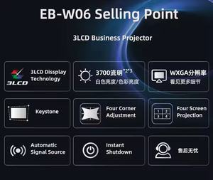 Epsons EB-W06 высококачественный образовательный высокосветовой проектор WXGA портативный видеопроектор с лампой громкоговоритель - Product Image 5