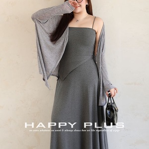 แฮปปี้พลัสกระโปรงมิดิทรงเอเอวสูงสำหรับผู้หญิงไซส์ใหญ่ สีพื้น ผ้าพลิ้วสวย สไตล์ลำลอง N8918 - Product Image 4