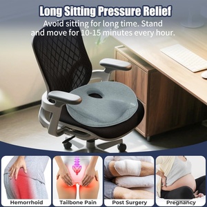 <span class=keywords><strong>Coussin</strong></span> de siège auto en mousse à mémoire de forme pour la conduite, oreiller de soutien lombaire pour chauffeur de camion, <span class=keywords><strong>rehausseur</strong></span> pour personnes de petite taille, soulagement des douleurs sciatiques et du coccyx - Product Image 6