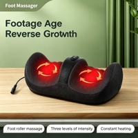 Masseur Shiatsu avec fonction minuterie et thérapie thermique, appareil de massage des pieds par pétrissage profond pour les pieds, les jambes et le dos