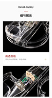 Le violon électronique transparent en cristal, vendu en gros, peut être connecté à des écouteurs et à des haut-parleurs, et présente un effet lumineux.