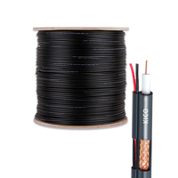 Câble coaxial CCTV haute vitesse KICO RG59+2C 500m ou 305m, combo câble vidéo et alimentation pour systèmes de caméras CCTV, vente en gros