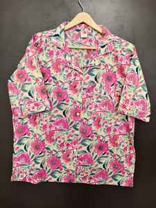 Conjunto de Pijama Elegante Tejido a Mano para Primavera/Verano, Transpirable, de Algodón Estampado con Bloques Indios, Estilo Personalizado para Mujer y Hombre, Novia - Product Image 5