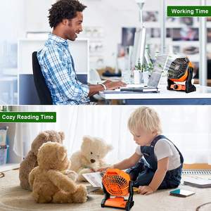 Ventilador portátil para acampar con batería de 7800mAh, recargable con linterna LED - Product Image 5