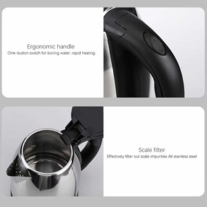 Portable Electric Kettle Stainless Steel 2L 1500W Fast Boil Auto Shut-off Boil-Dry Protection 360 Rotational Base Household - Product Image 3