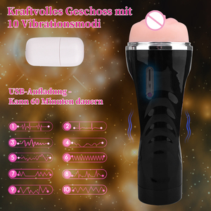 Appareil de masturbation GM-270 à rayures verticales en forme de gobelet d'avion - Product Image 1