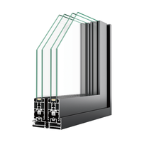 Porte coulissante moderne en aluminium avec double vitrage en verre trempé certifié CE pour les intérieurs d'hôpitaux et l'usage commercial