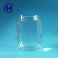 Bocaux en plastique PET de qualité alimentaire de grande taille 2480 ml avec couvercle à vis, étanches et sans BPA, pour la conservation des aliments en conserve et des collations