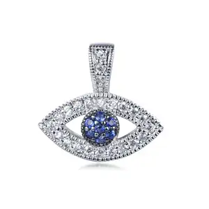 2023 High Quality 925 Sterling Silver Heart Arrow Zirconia Eye Pendant Rhodium 925 Pure Silver Fashion Accessories Gift