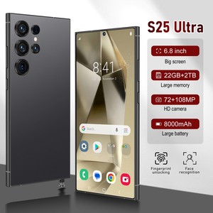 هاتف ذكي S25 Ultra بشريحتين مفتوح بشاشة كبيرة وذاكرة 22 جيجابايت + 2 تيرابايت بسعر المصنع يدعم اللغات العالمية وشبكة LTE مع قلم مدمج - Product Image 1