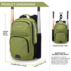 Échantillon gratuit BSCI Sac à dos de grande capacité pour bâtons de baseball, équipement et matériel de T-ball et de softball - Product Image 2