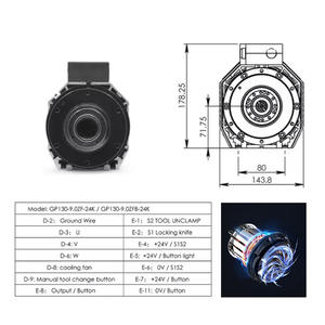 CNC LY 2025 Offre Spéciale 9kW ISO30 Moteur de broche en acier avec ATC pour le changement rapide d'outil pour la sculpture sur bois Pièces de machines à bois - Product Image 2