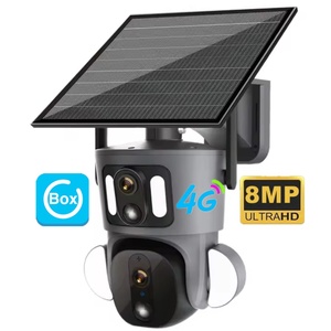 Caméra de sécurité sans fil 8MP 4K 4G IP PTZ Wifi extérieure 360 avec panneau solaire Ubox - Product Image 1