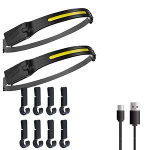 Faro LED COB recargable por USB, haz superbrillante para exteriores, faro impermeable para acampar y pescar - Product Image 2