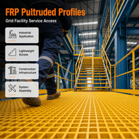Échelle de service en profilés pultrudés FRP, de qualité industrielle, légère, pour applications de construction et d'infrastructure