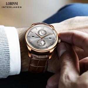 LOBINNI 18003 Chinois en acier inoxydable marque mécanique <span class=keywords><strong>remontage</strong></span> automatique de luxe automatique de mode hommes <span class=keywords><strong>montre</strong></span> - Product Image 5