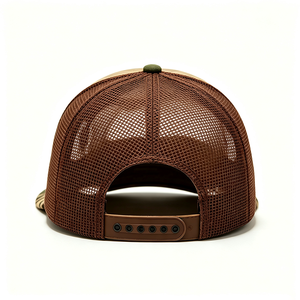Casquette de camionneur personnalisée en toile brodée avec logo Run for Deer, visière camouflage et filet pour la chasse estivale en extérieur - Product Image 6