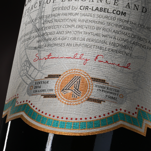 Tùy chỉnh hoa hồng vàng kim loại mực dán logo-Nhãn dính không thấm nước cho rượu vang, chai thực phẩm với vecni mờ - Product Image 6