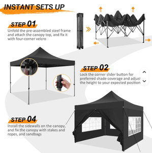 Todo clima 2 años de garantía Inflable X-gloo <span class=keywords><strong>2x2</strong></span> Toldo <span class=keywords><strong>plegable</strong></span> Tamaños <span class=keywords><strong>Carpa</strong></span> de doble pliegue - Product Image 4