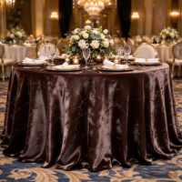 Nappe ronde en velours écrasé, nappe brillante en velours glacé pour mariage, banquet, hôtel et décoration de table d'anniversaire