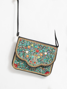 กระเป๋าสะพายข้างสไตล์ชนเผ่าสำหรับผู้หญิง, กระเป๋าใส่โทรศัพท์มือถือทรงเปลือกหอยกระเป๋าสะพายไหล่เดียว - Product Image 2