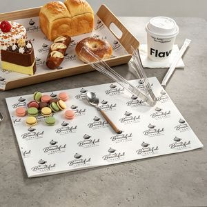 Papel de Envoltura Antigrasa Personalizado de Grado Alimenticio, Desechable, Biodegradable y Ecológico para Empacar Alimentos como Pollo, Pasteles y Bocadillos - Product Image 1