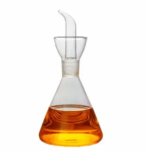 Botella dispensadora de aceite de oliva para cocina, dispensador de vidrio para controlar la cocción de aceite vegetal y vinagre